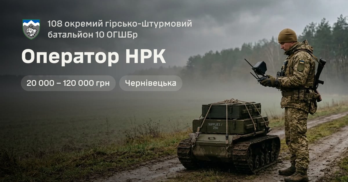 Оператор НРК — 108 окремий гірсько-штурмовий батальйон 10 ОГШБр