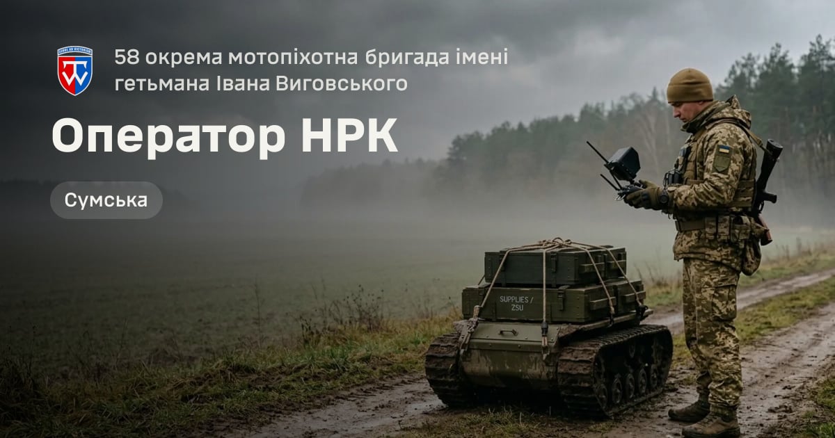 Оператор НРК — 58 окрема мотопіхотна бригада імені гетьмана Івана Виговського