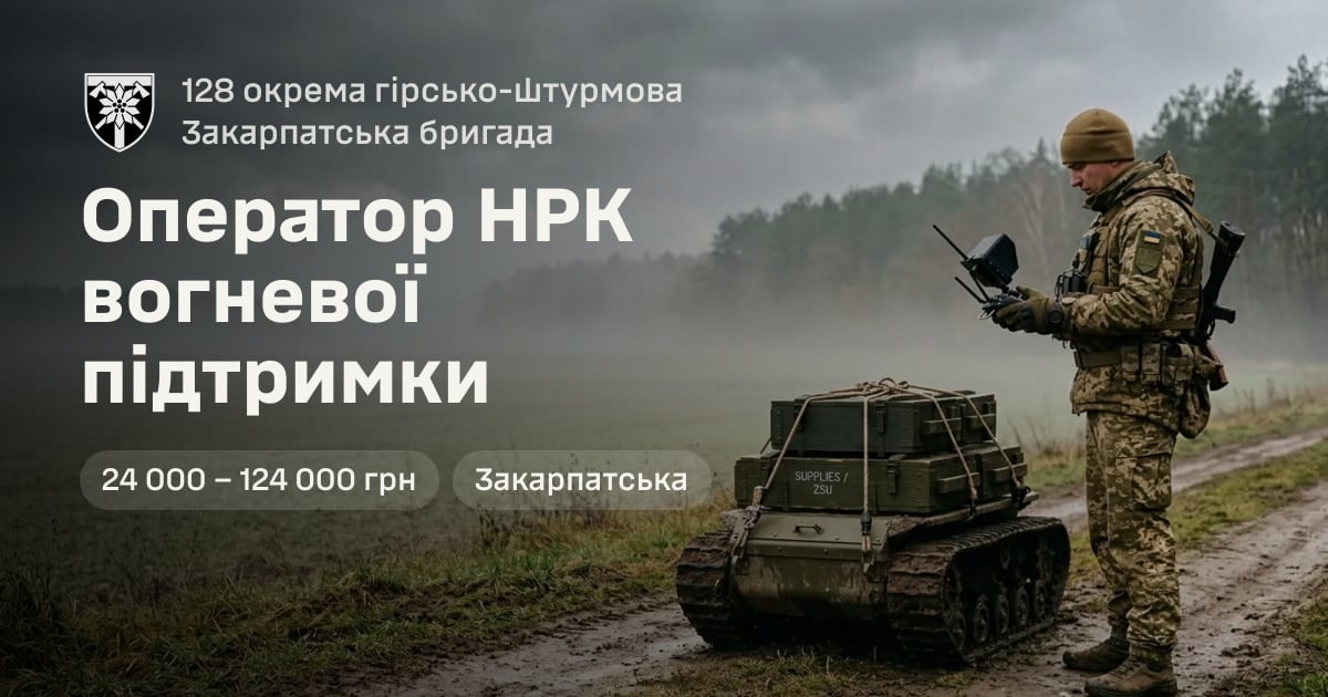 Оператор НРК вогневої підтримки — 128 окрема гірсько-штурмова Закарпатська бригада