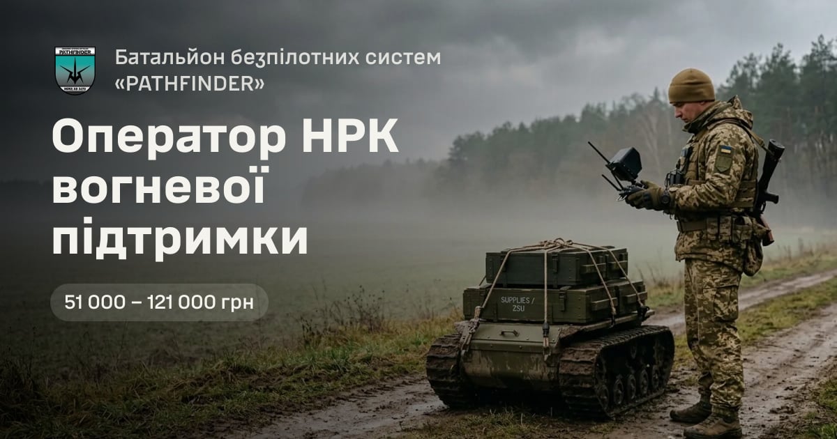 Оператор НРК вогневої підтримки — Батальйон безпілотних систем «PATHFINDER»