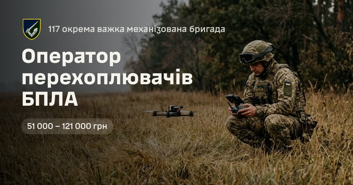 Оператор перехоплювачів БПЛА — 117 окрема важка механізована бригада
