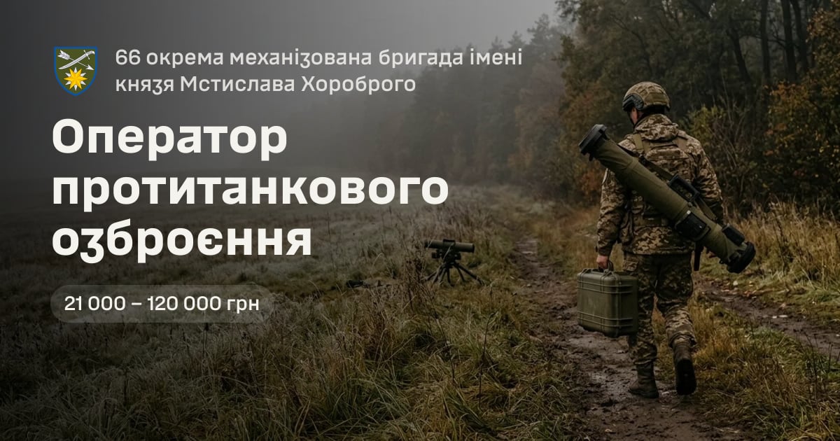 Оператор протитанкового озброєння — 66 окрема механізована бригада імені князя Мстислава Хороброго