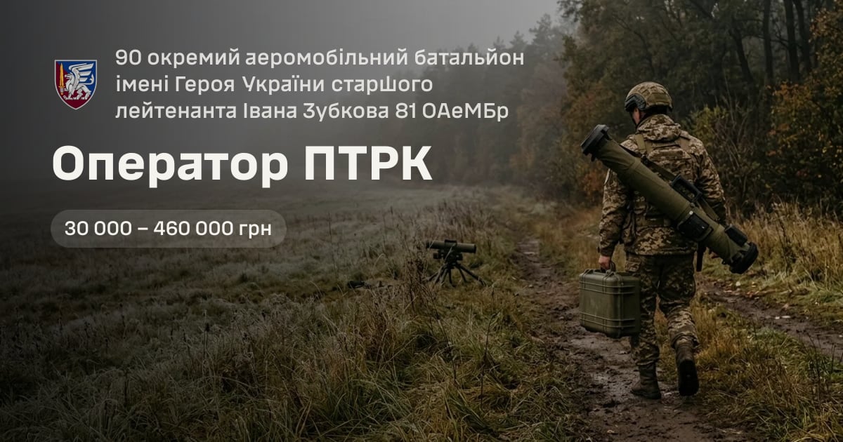 Оператор ПТРК — 90 окремий аеромобільний батальйон імені Героя України старшого лейтенанта Івана Зубкова 81 ОАеМБр