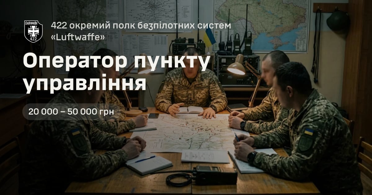 Оператор пункту управління — 422 окремий полк безпілотних систем «Luftwaffe»