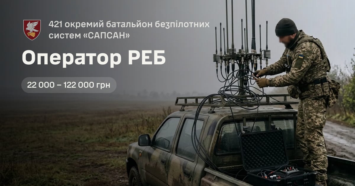 Оператор РЕБ — 421 окремий батальйон безпілотних систем «САПСАН»