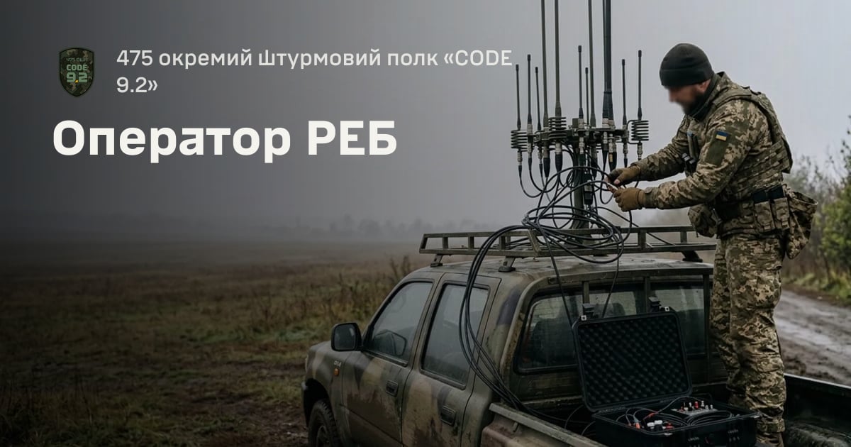 Оператор РЕБ — 475 окремий штурмовий полк «CODE 9.2»