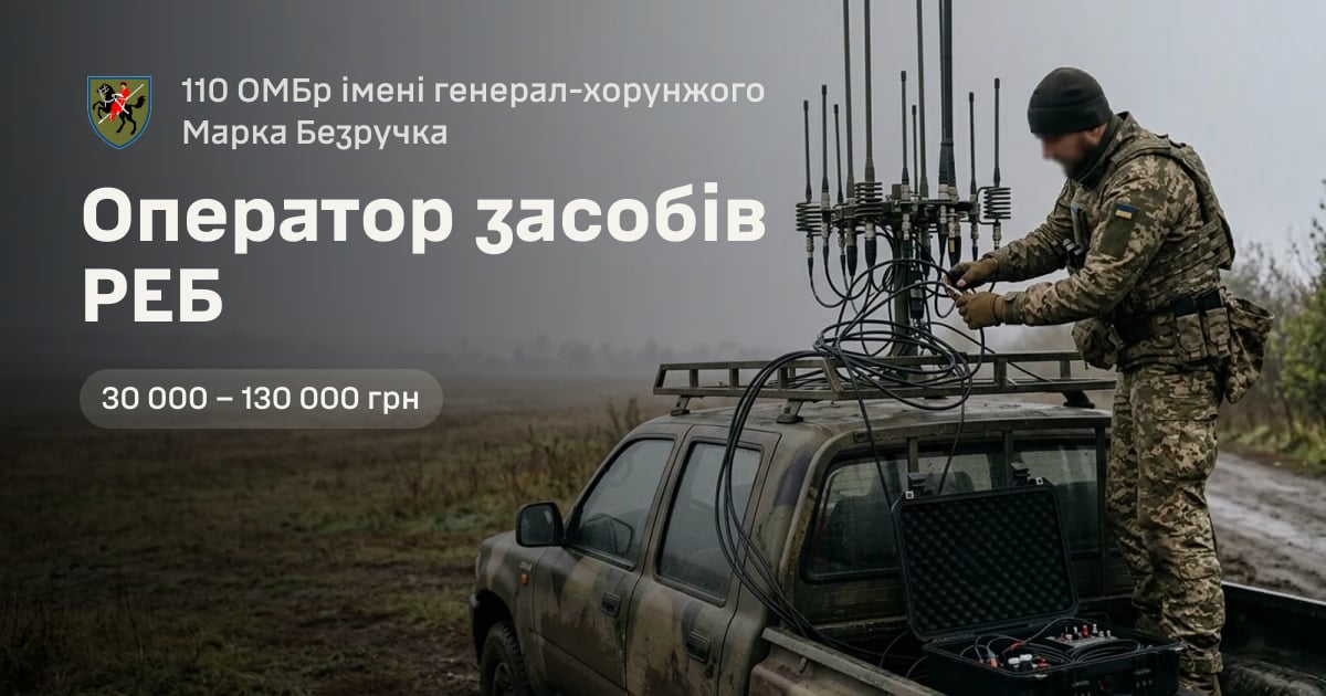 Оператор засобів РЕБ — 110 ОМБр імені генерал-хорунжого Марка Безручка