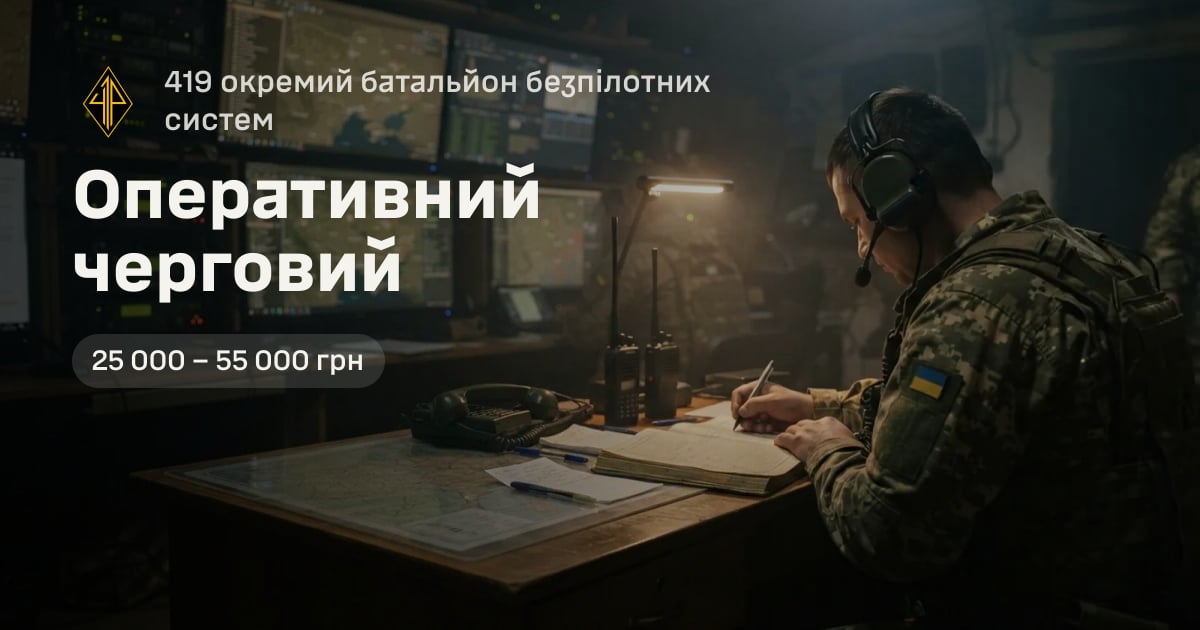 Оперативний черговий — 419 окремий батальйон безпілотних систем