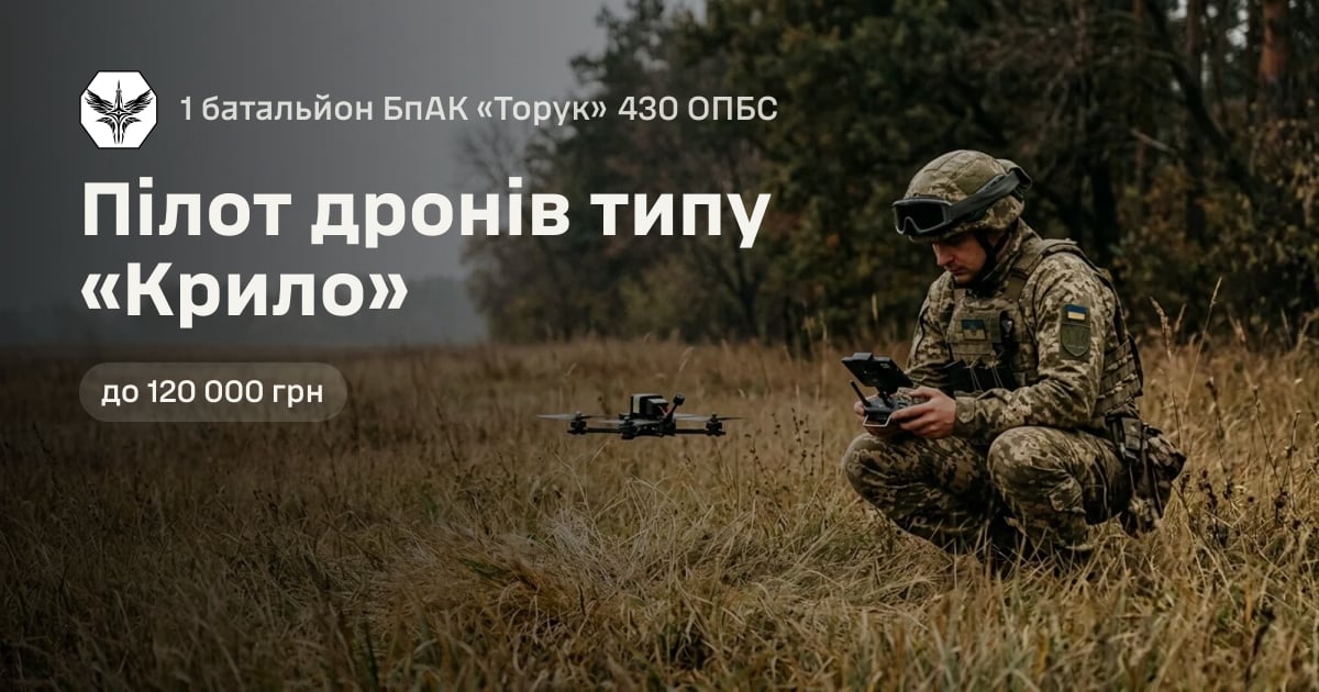 Пілот дронів типу «Крило» — 1 батальйон БпАК «Торук» 430 ОПБС