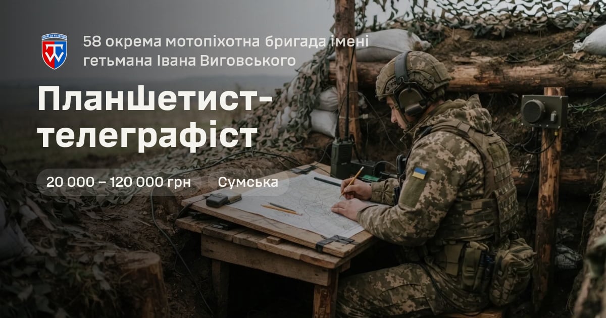Планшетист-телеграфіст — 58 окрема мотопіхотна бригада імені гетьмана Івана Виговського