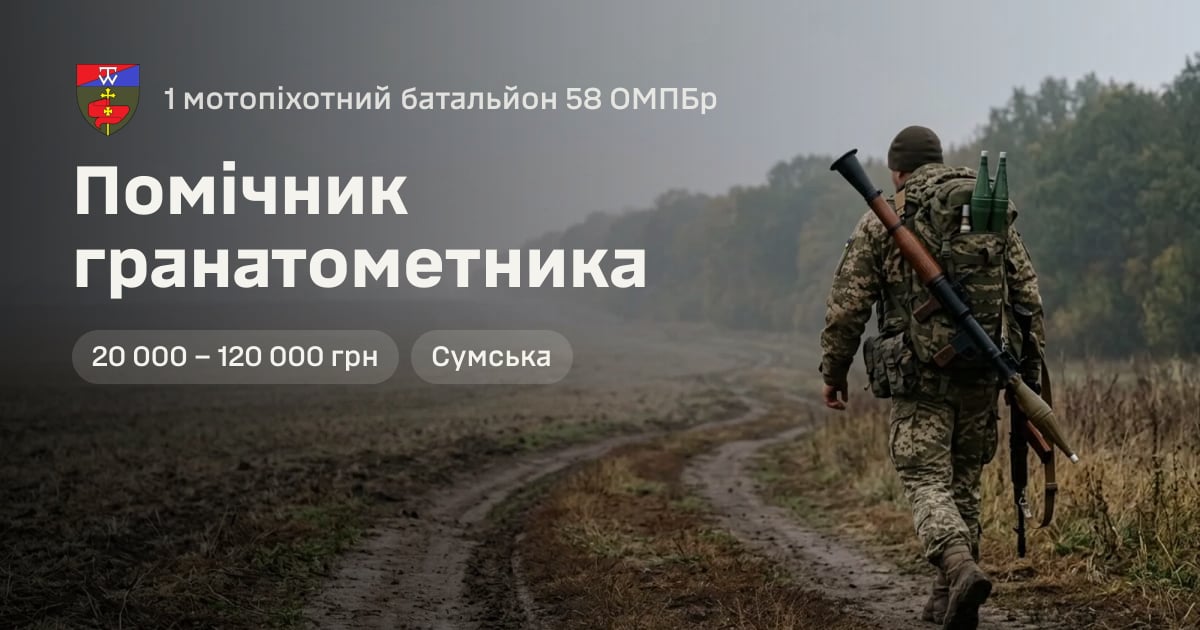 Помічник гранатометника — 1 мотопіхотний батальйон 58 ОМПБр