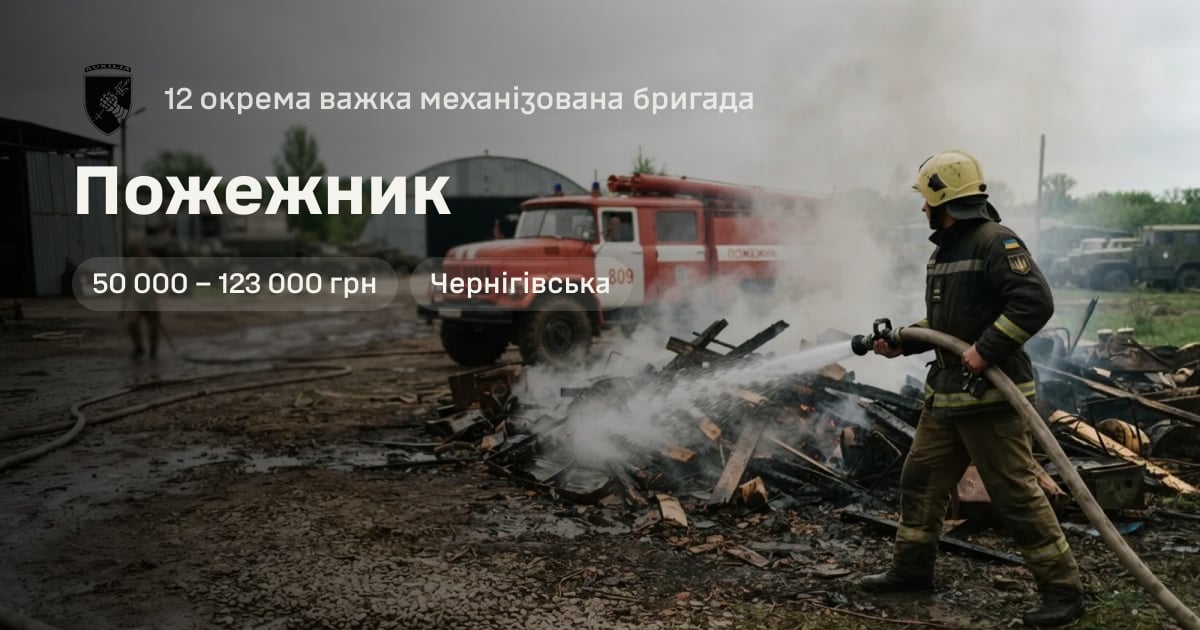 Пожежник — 12 окрема важка механізована бригада