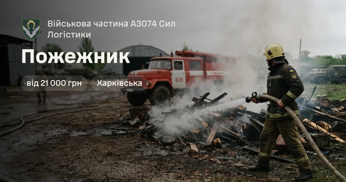 Пожежник — Військова частина А3074 Сил Логістики