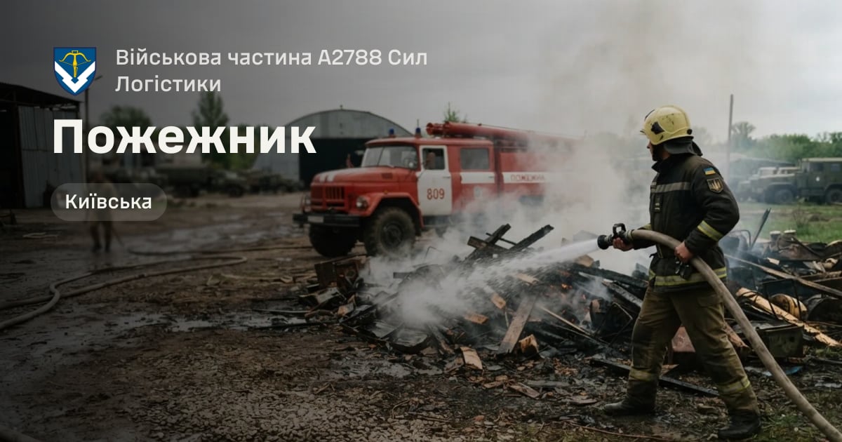 Пожежник — Військова частина А2788 Сил Логістики