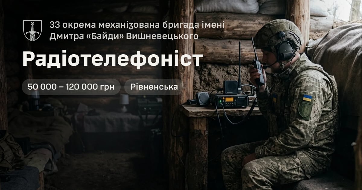Радіотелефоніст — 33 окрема механізована бригада імені Дмитра «Байди» Вишневецького