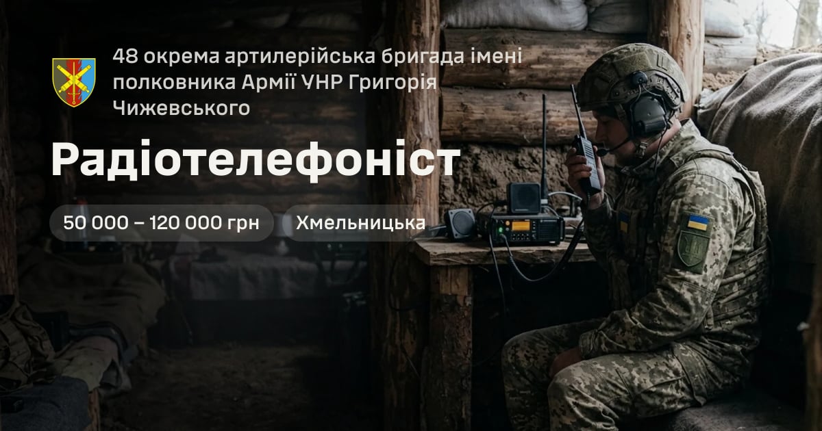 Радіотелефоніст — 48 окрема артилерійська бригада імені полковника Армії УНР Григорія Чижевського