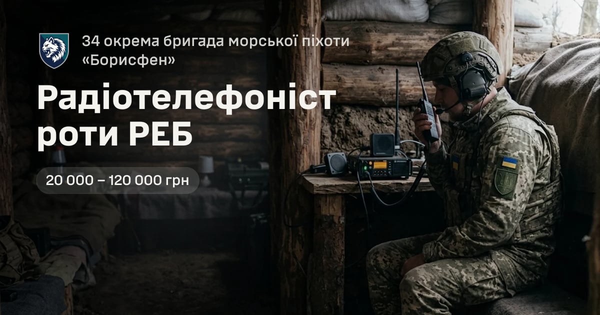 Радіотелефоніст роти РЕБ — 34 окрема бригада морської піхоти «Борисфен»