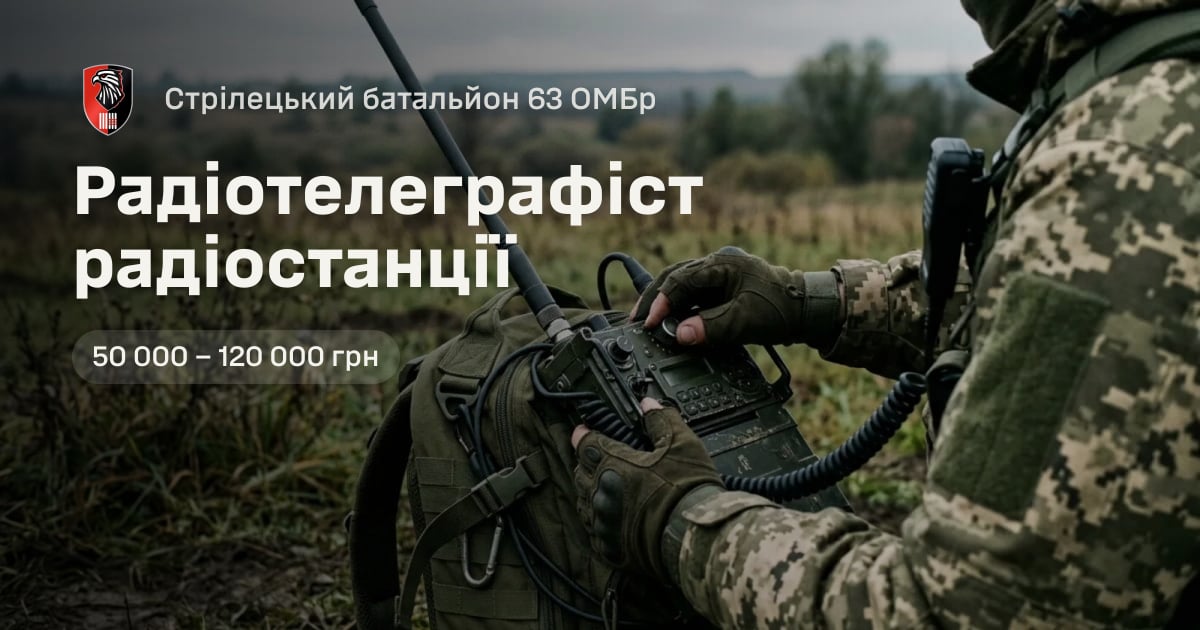 Радіотелеграфіст радіостанції — Стрілецький батальйон 63 ОМБр