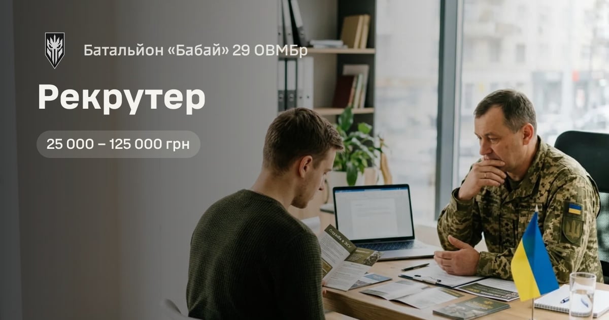 Рекрутер — Батальйон «Бабай» 29 ОВМБр