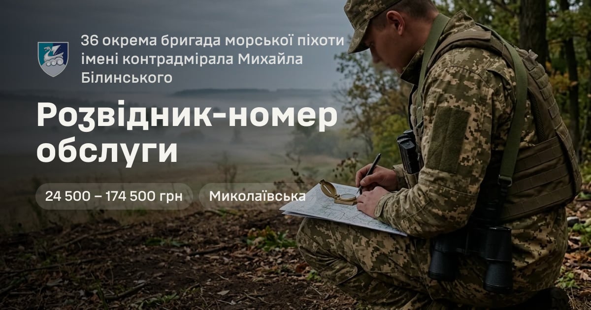 Розвідник-номер обслуги — 36 окрема бригада морської піхоти імені контрадмірала Михайла Білинського