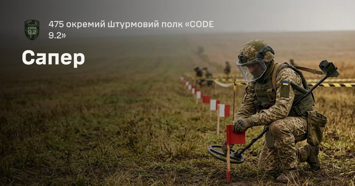 Сапер — 475 окремий штурмовий полк «CODE 9.2»