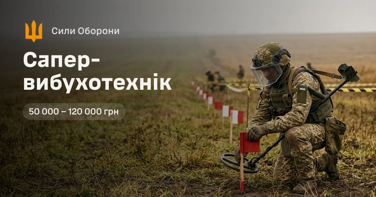 Сапер-вибухотехнік — Сили Оборони