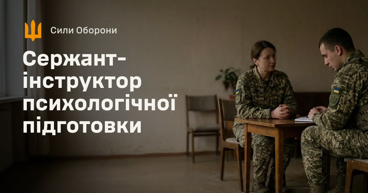 Сержант-інструктор психологічної підготовки — Сили Оборони