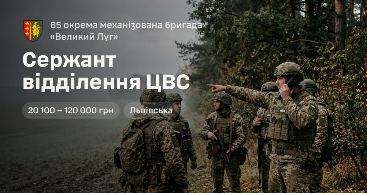 Сержант відділення ЦВС — 65 окрема механізована бригада «Великий Луг»