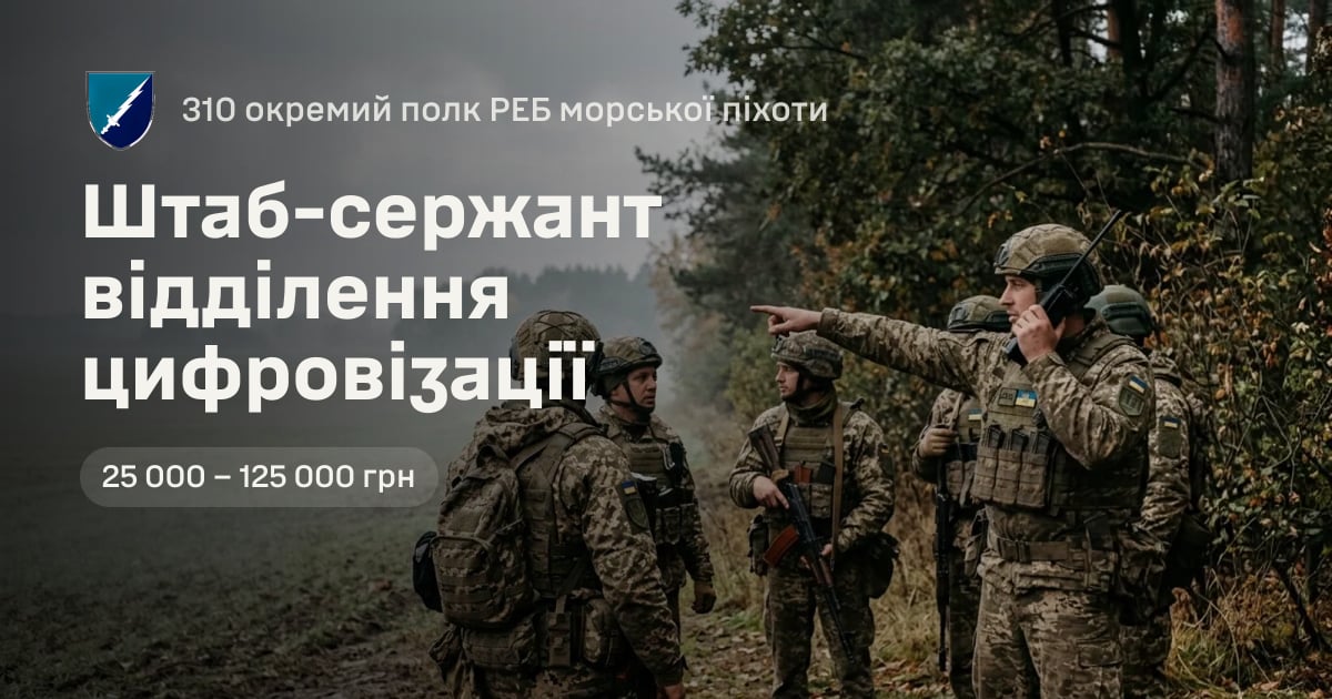 Штаб-сержант відділення цифровізації — 310 окремий полк РЕБ морської піхоти