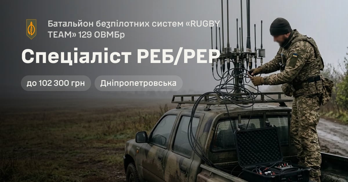 Спеціаліст РЕБ/РЕР — Батальйон безпілотних систем «RUGBY TEAM» 129 ОВМБр