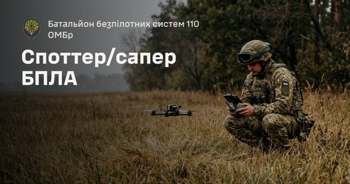 Споттер/сапер БПЛА — Батальйон безпілотних систем 110 ОМБр