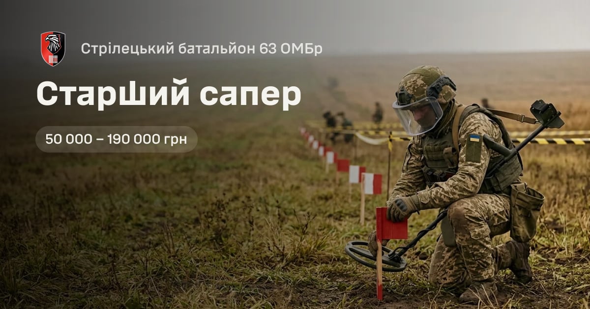 Старший сапер — Стрілецький батальйон 63 ОМБр