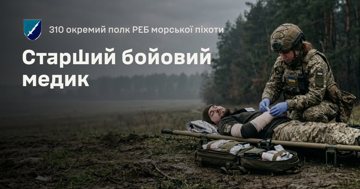 Старший бойовий медик — 310 окремий полк РЕБ морської піхоти