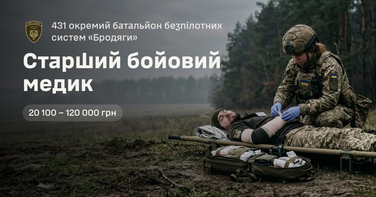 Старший бойовий медик — 431 окремий батальйон безпілотних систем «Бродяги»