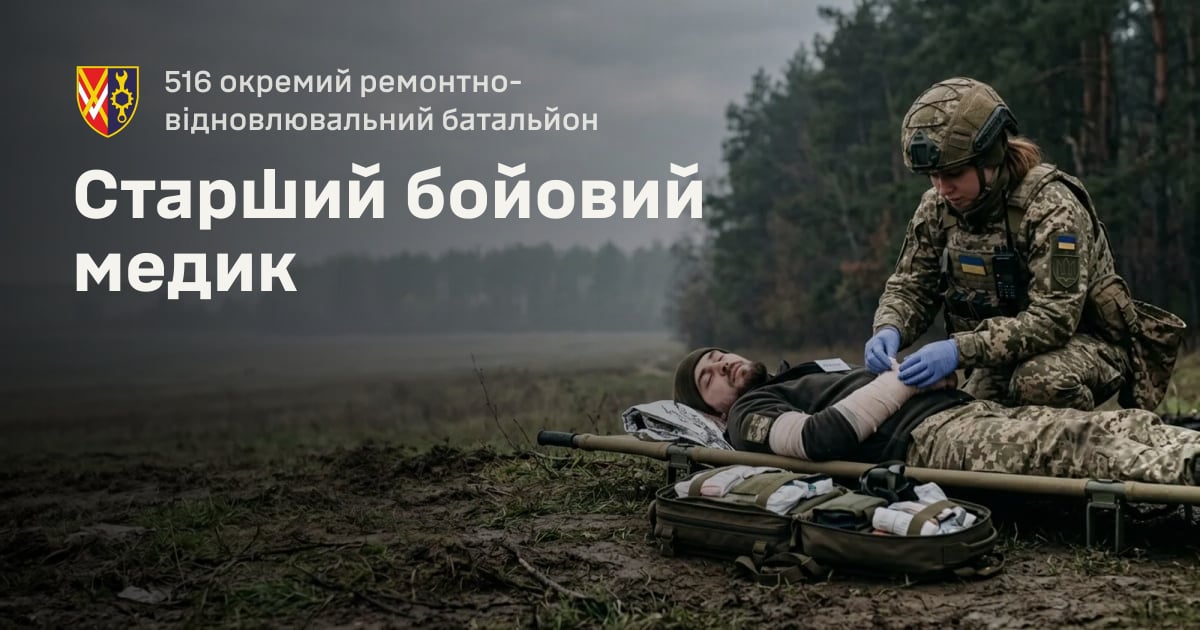 Старший бойовий медик — 516 окремий ремонтно-відновлювальний батальйон