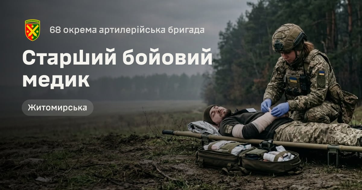 Старший бойовий медик — 68 окрема артилерійська бригада