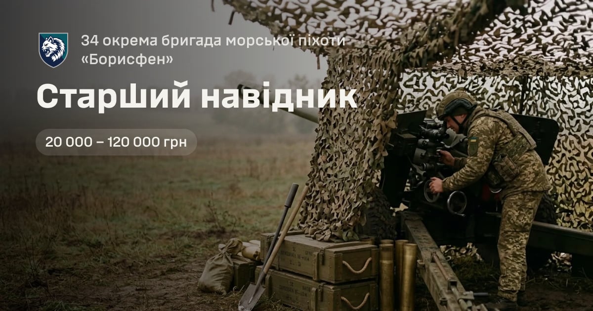 Старший навідник — 34 окрема бригада морської піхоти «Борисфен»