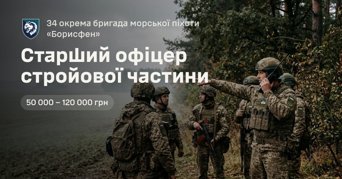 Старший офіцер стройової частини — 34 окрема бригада морської піхоти «Борисфен»