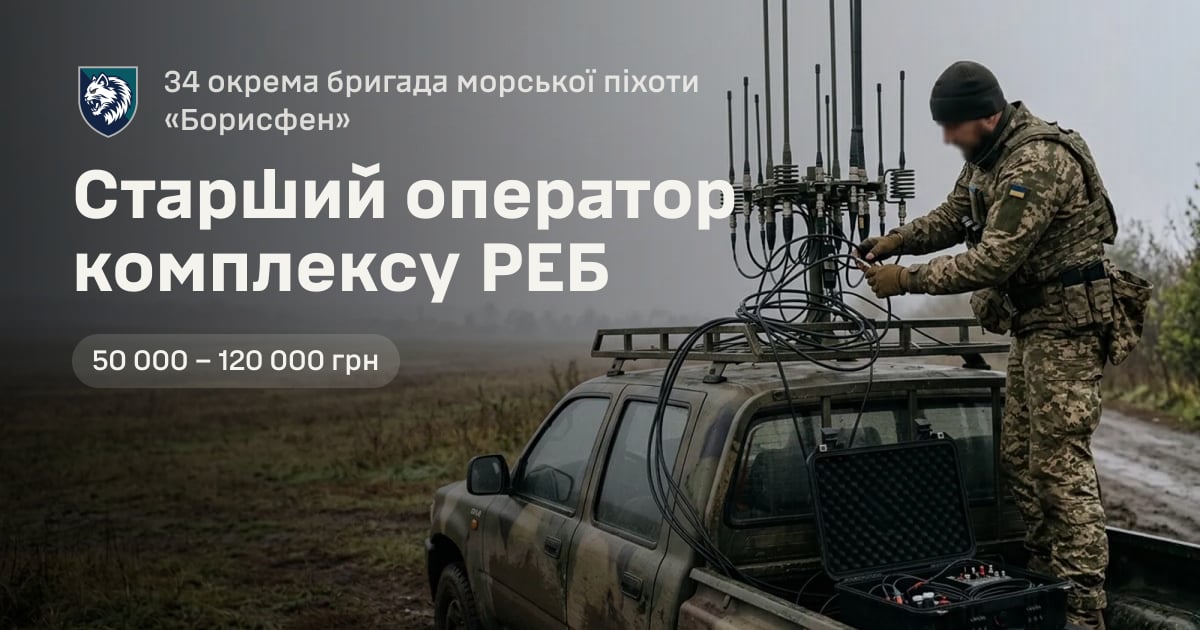 Старший оператор комплексу РЕБ — 34 окрема бригада морської піхоти «Борисфен»