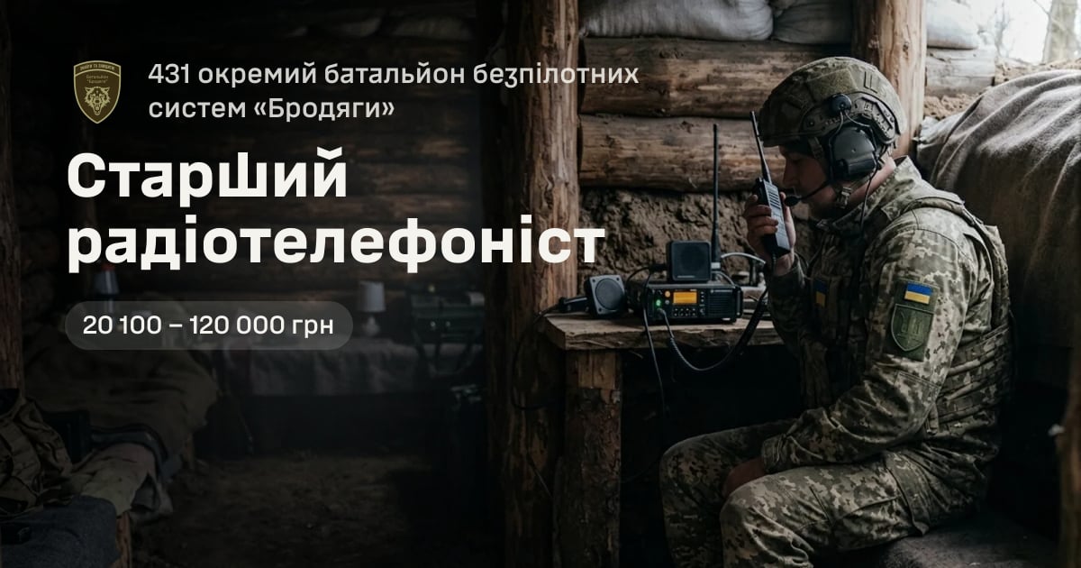 Старший радіотелефоніст — 431 окремий батальйон безпілотних систем «Бродяги»