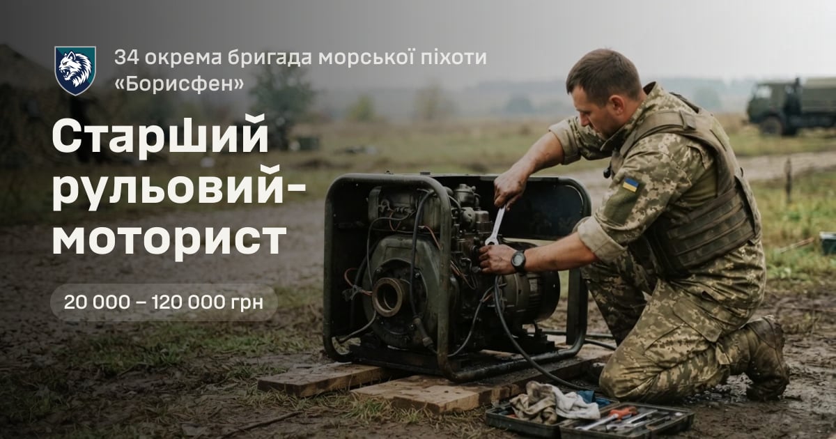Старший рульовий-моторист — 34 окрема бригада морської піхоти «Борисфен»