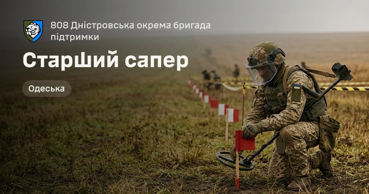 Старший сапер — 808 Дністровська окрема бригада підтримки