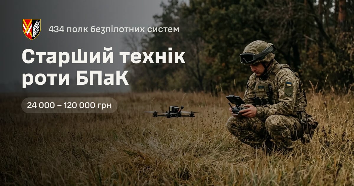 Старший технік роти БПаК — 434 полк безпілотних систем