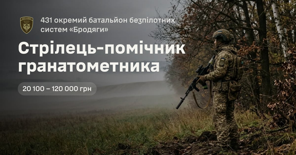 Стрілець-помічник гранатометника — 431 окремий батальйон безпілотних систем «Бродяги»