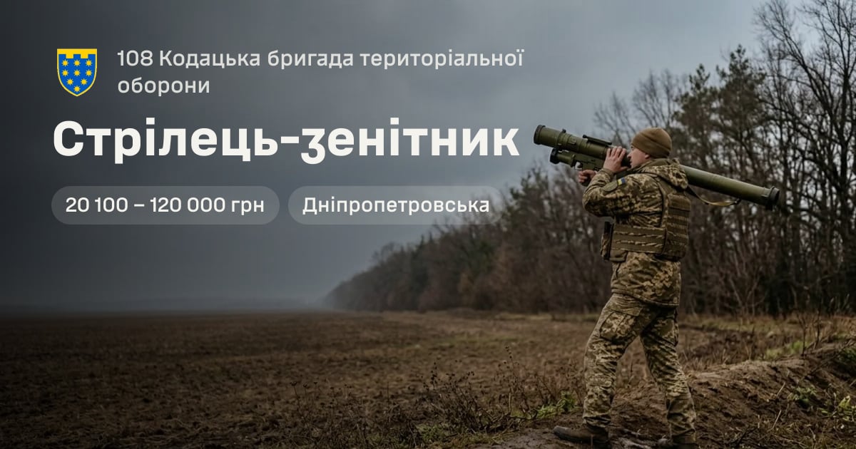Стрілець-зенітник — 108 Кодацька бригада територіальної оборони