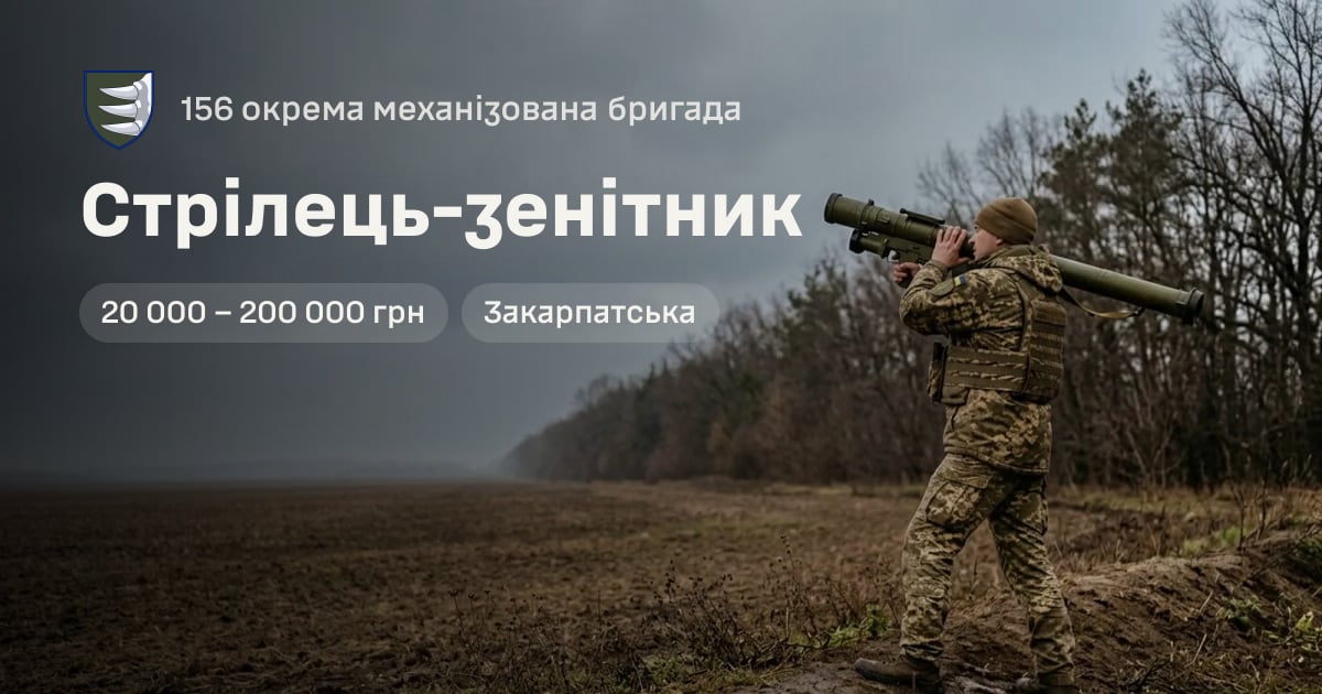 Стрілець-зенітник — 156 окрема механізована бригада