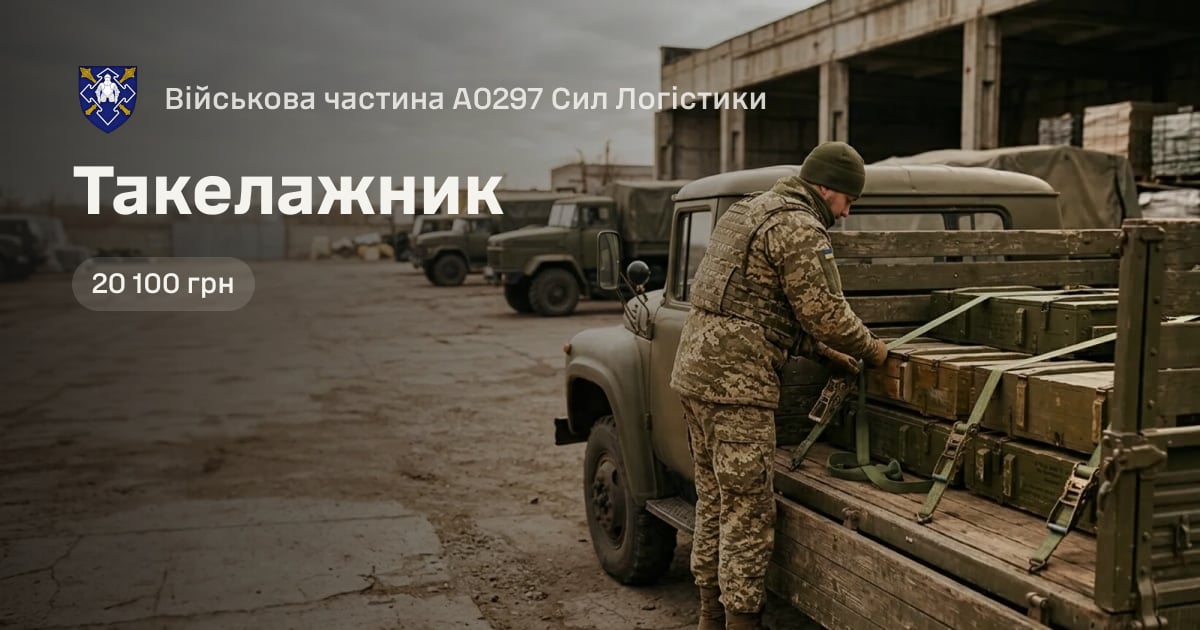 Такелажник — Військова частина А0297 Сил Логістики