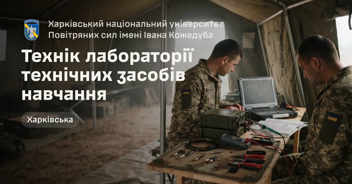 Технік лабораторії технічних засобів навчання — Харківський національний університет Повітряних сил імені Івана Кожедуба
