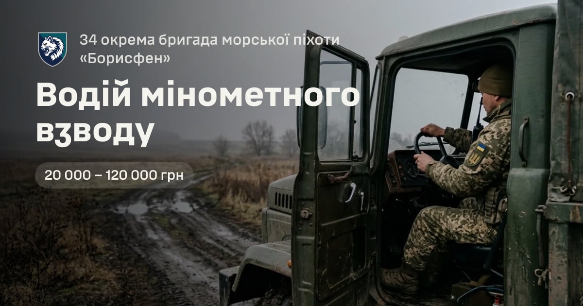 Водій мінометного взводу — 34 окрема бригада морської піхоти «Борисфен»