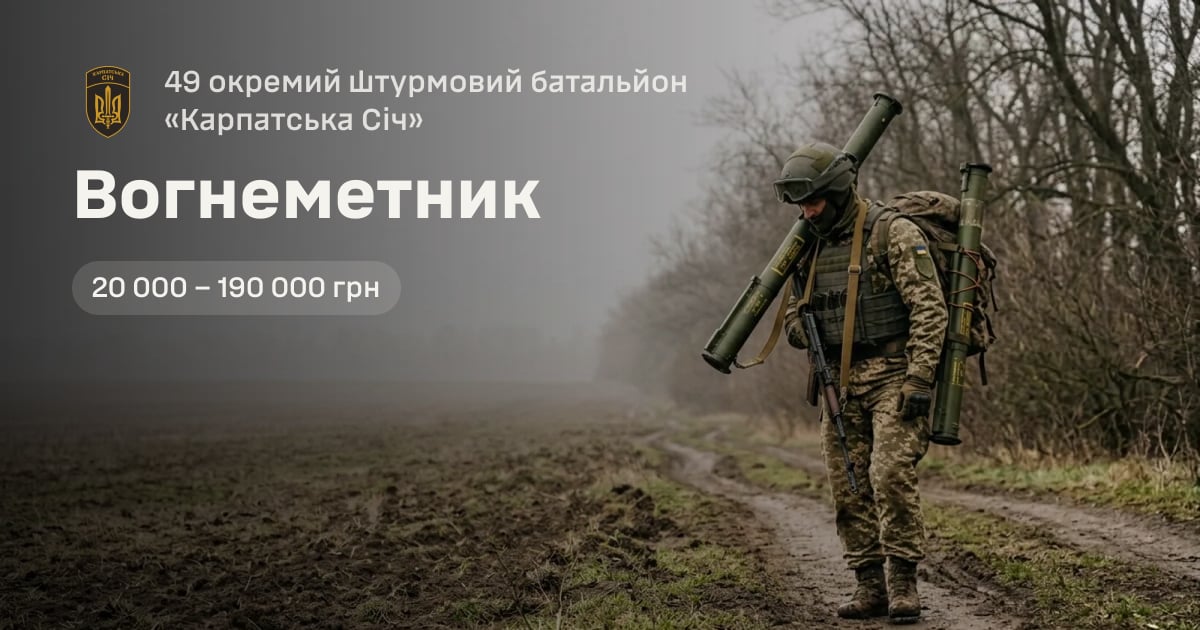 Вогнеметник — 49 окремий штурмовий батальйон «Карпатська Січ»